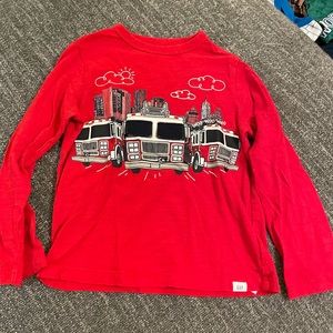 Long sleeve fire truck shirt